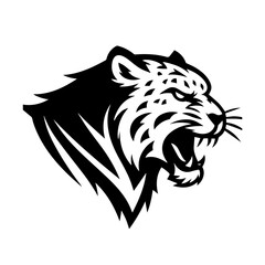 The Snow Leopard Head Shape Logo Symbol Icon 