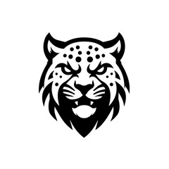 The Snow Leopard Head Shape Logo Symbol Icon 