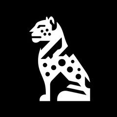 The Snow Leopard Head Shape Logo Symbol Icon 