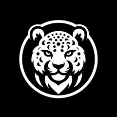 The Snow Leopard Head Shape Logo Symbol Icon 