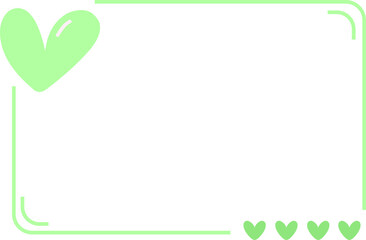 Cute Heart Frame Illustration