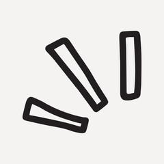 Obraz premium Minimalist abstract design with bold black lines on white, element vector