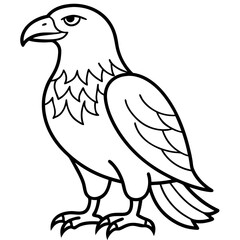 Minimalist Eagle Line Art Vector