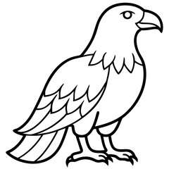 Minimalist Eagle Line Art Vector