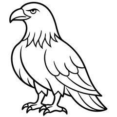 Minimalist Eagle Line Art Vector