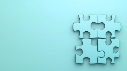 Obraz premium Interlocking puzzle pieces representing teamwork and