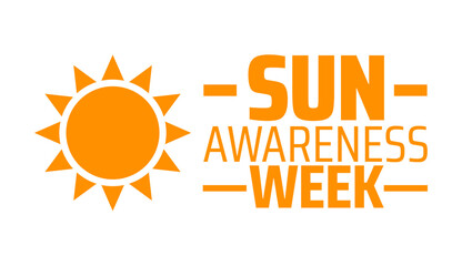 Sun Awareness Week background banner or poster design template. observed every year in May. Holiday concept. Use to any Template, card, poster, placard, template.