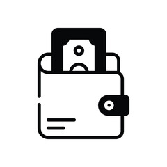 Wallet  Icon vector stock illustration