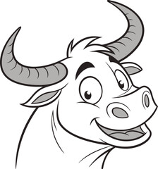 funny cartoon bull
