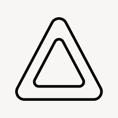 Minimalist geometric triangle design vector