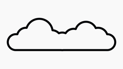 Minimalist cloud outline illustration