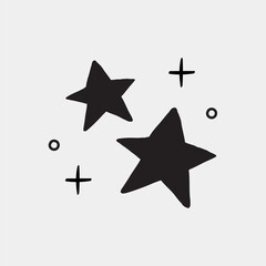 Abstract black star shape vector