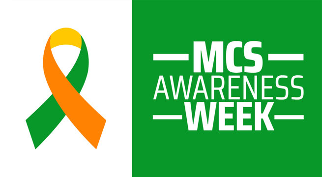 Multiple Chemical Sensitivity MCS Awareness Week background banner or poster design template. observed every year in May. Holiday concept. Use to any Template, card, poster, placard, template.