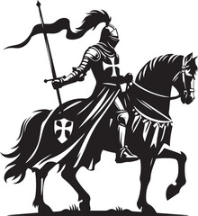 Medieval knight vector