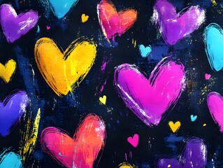 seamless pattern with hearts