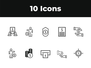 WebFinancial Income line icon set. Set of outline icons related to income, profit, salary, money growth and others. Financial Income outline icons set.