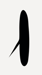 Abstract minimalist black shape vector