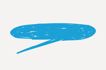 Blue speech bubble illustration. vector