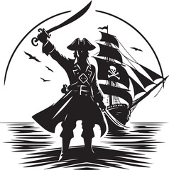 Pirate sword illustration