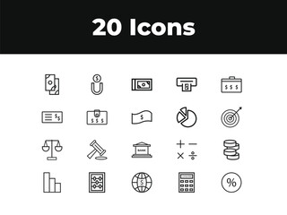 WebFinancial Income line icon set. Set of outline icons related to income, profit, salary, money growth and others. Financial Income outline icons set.