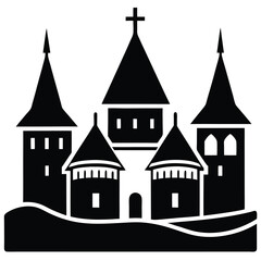 Obraz premium medieval castle vector illustration