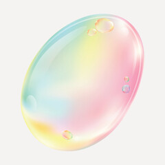 Colorful iridescent soap bubble art vector