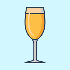 Elegant champagne flute with golden liquid, perfect for celebrations and toasting