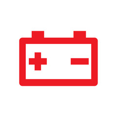 car battery sign