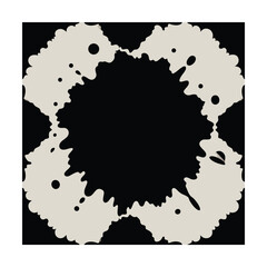 black ink splatter minimal pattern 