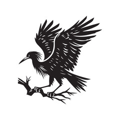 Minimalist Black Kite Silhouette - Black Kite Vector - Black Kite Illustration - Black and White Black Kite Design.