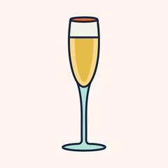 A Glass of Sparkling Wine or Champagne Celebration Toast Festive Drink Alcohol Beverage