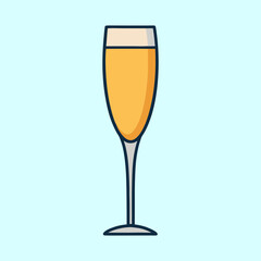 A Tall Glass of Sparkling Yellow Beverage Celebration Drink Toast