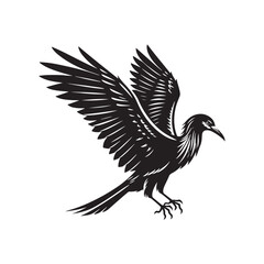 Minimalist Black Kite Silhouette - Black Kite Vector - Black Kite Illustration - Black and White Black Kite Design.