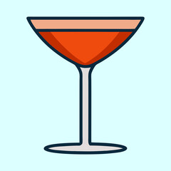 A Delicious Cocktail in a Classic Coupe Glass Perfect for a Festive Celebration