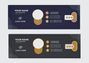 creative modren email signature & email footer template design  