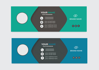 creative modren email signature & email footer template design  