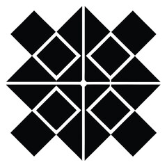 isolated Black vector tiles WIith White Background