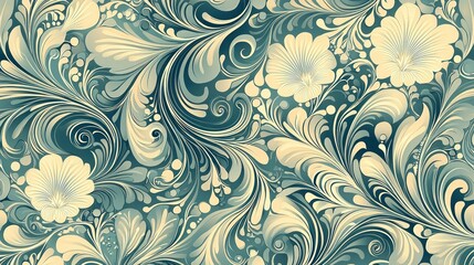 Elegant floral swirling pattern design