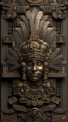 Obraz premium Esplendor Ancestral: Mural Maya en Dimensión Viva