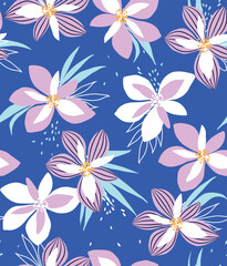 soft  flower print. seamless background.
blossom pattern on a light background with a  wild  flowers of different sizes artwork for tattoo, fabrics, souvenirs, packaging, greeting cards