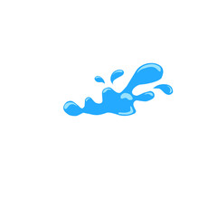 Fototapeta premium Cartoon Teardrop And Pudle