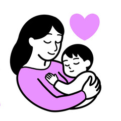 Love mother with a kid 