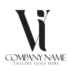 Initial VI or IV creative, modern, and elegant vector logo design templates for a luxury business