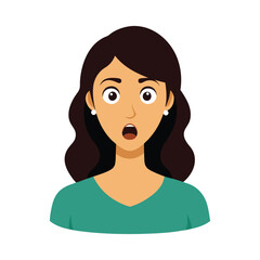 surprised young woman shocked expression.eps