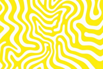 Fototapeta premium Yellow and white pattern abstract illusion.