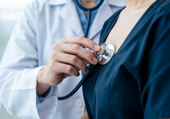 Healthcare Professional Using Stethoscope Medical Concept