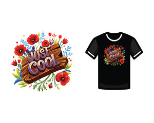 Just Be Cool T-Shirt – Trendy Minimalist Graphic Tee with Positive Vibes