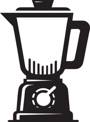 Blender Silhouette with Classic Jar and Base Design for Kitchen, Smoothie, and Food Preparation