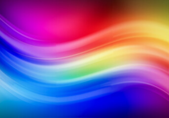 Vibrant Abstract Rainbow Color Waves Background