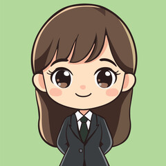 Obraz premium yuniazizah__cartoon_cute_Banker_girl_amascot_pfp__no_details_so_c42c5d1e-c1fe-4730-aebb-158c711f14cb-upscale-3.4x
